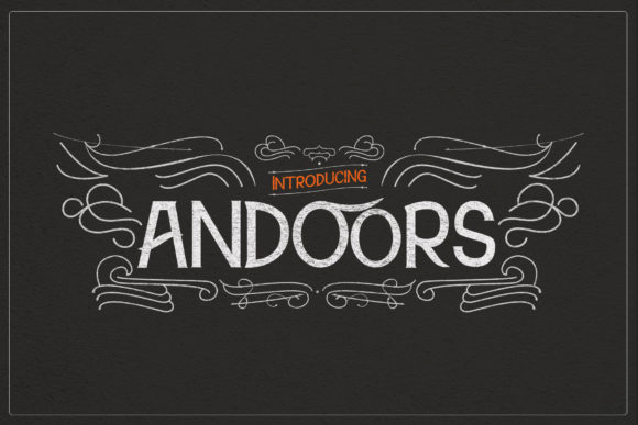 Andoors: A Vintage Display Font for Handmade Creations