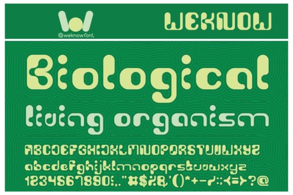 Biological Font for Tech-Inspired Web Design
