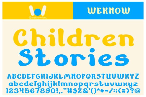 Children Stories: A Magical Display Font for Editorial Design