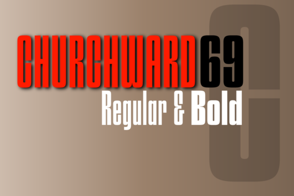 Churchward 69 Display Font for Bold Editorial Design