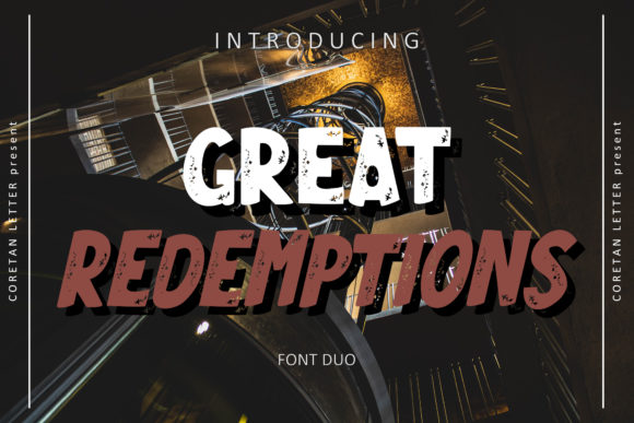 Great Redemptions: A Bold Display Font for Creative Product Design