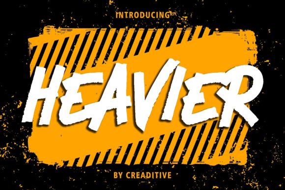 Heavier: A Bold Display Font for Handmade Creations