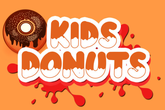 Kids Donuts: A Playful Display Font for Creative Projects