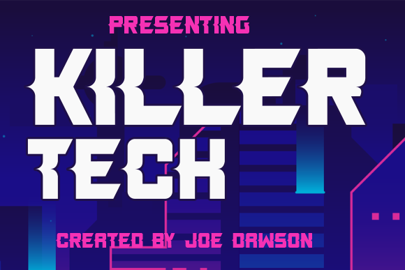 Killer Tech: A Bold Display Font for Web Designers and Digital Creators
