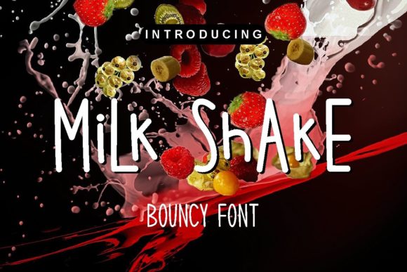Milk Shake Font for Joyful Editorial Designs
