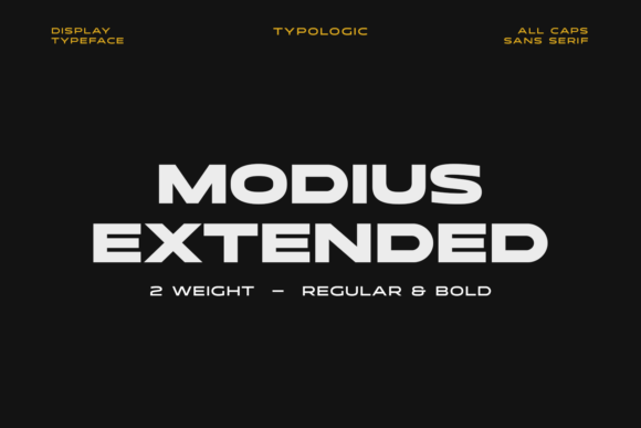 Modius Extended: A Modern Display Font for Creative Makers