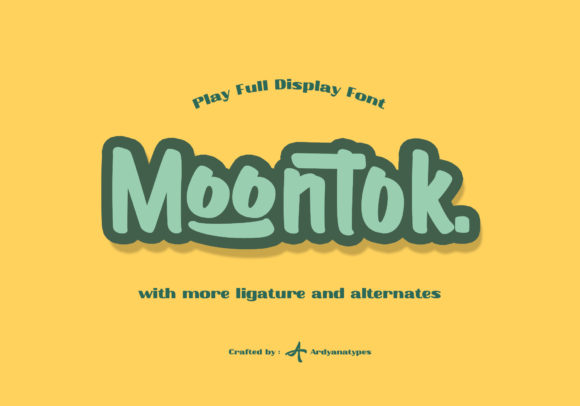 Moontok: A Cute Display Font for Business Branding
