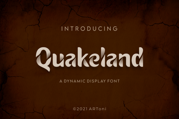 Quakeland: A Modern Display Font for Crafters and Creators